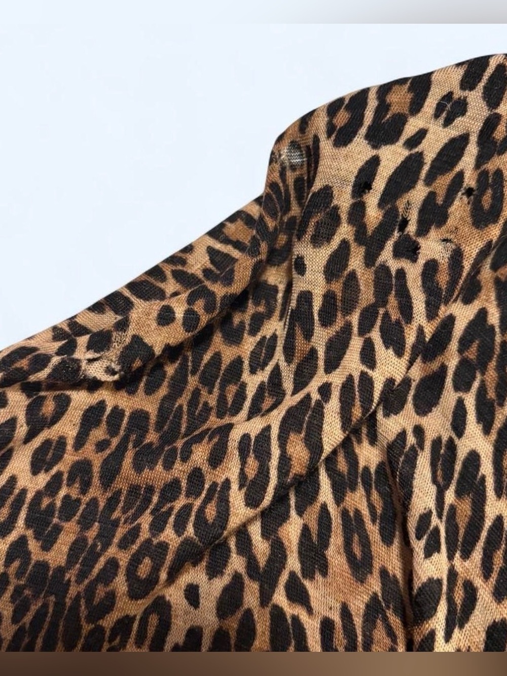 MaxMara Studio Wool Blend Leopard Print Wrap Dress Small Minor Flaw Sleeve - Picture 4 of 7
